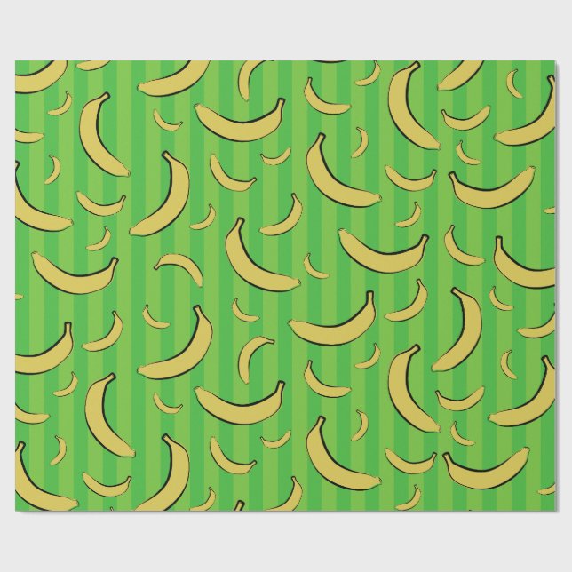 Banana Pattern Wrapping Paper (Flat)
