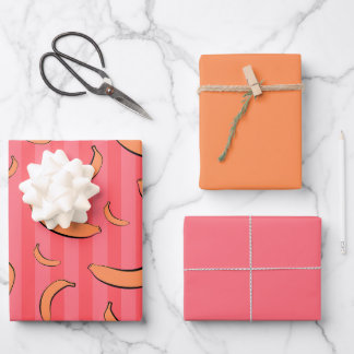 Banana Pattern Wrapping Paper Flat Sheets