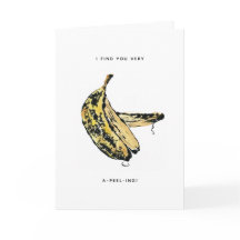 Banana Peel Valentine's Day Greeting Card
