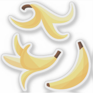 Banana peels polygon modern symmetrical set