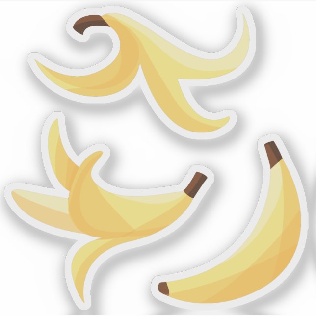 Banana peels polygon modern symmetrical set (Front)