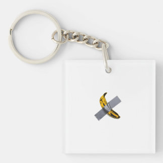 Banana Pegada con Cinta Arte Key Ring