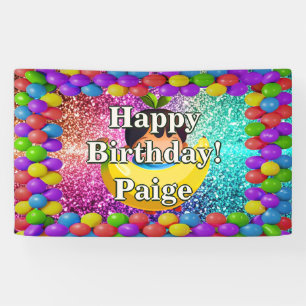 Banana Personalised character birthday banner