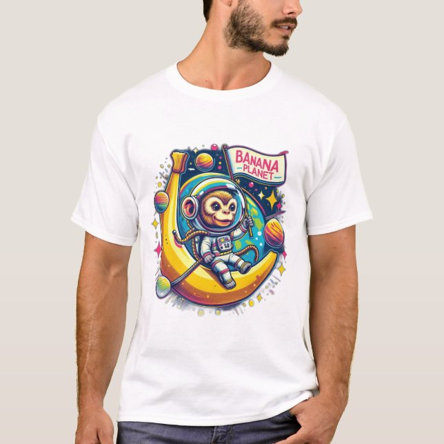 "Banana Planet – Space Monkey Adventure" T-Shirt (Front)