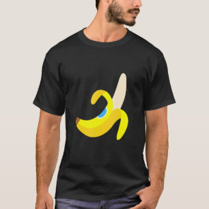 Banana Plantain Cute Fresh Ripe Peeled Fruit Yello T-Shirt