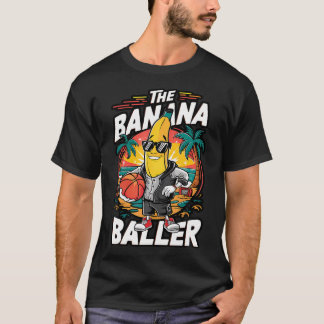 Banana Playing Basketball Fruit Lover Basketball P T-Shirt