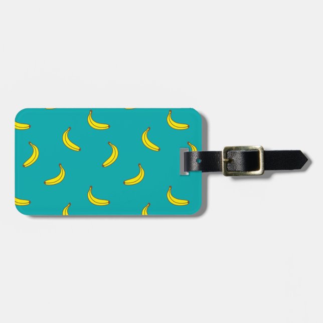 Banana Print Luggage Tag (Front Horizontal)