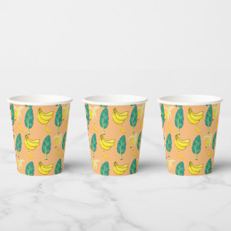 Banana Print Paper Cups Size