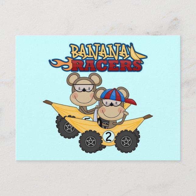 Banana Racers Tshirts and Gifts Postcard (Front)