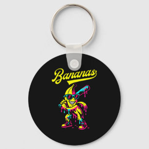 Banana Retro Throwback Popular Fruit Baseball Bana Key Ring