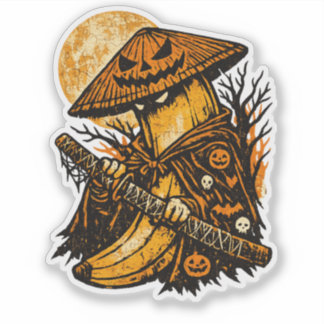 Banana Ronin Halloween Night — Spooky Warrior Retr