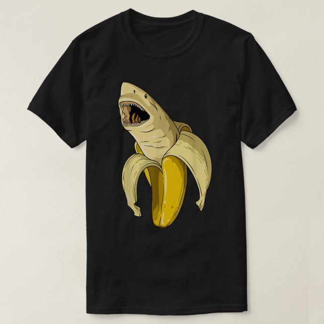 Banana Shark Banana Themed Party Shark Themed Part T-Shirt (Design Front)
