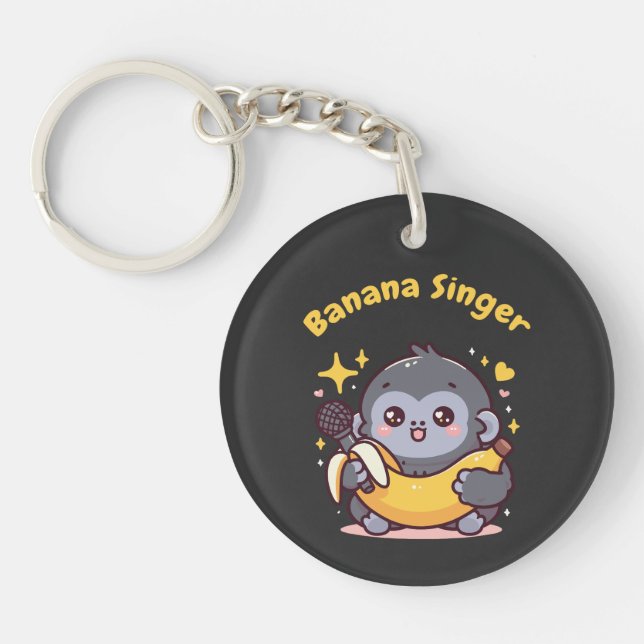 Banana Singer Key Ring (Front)