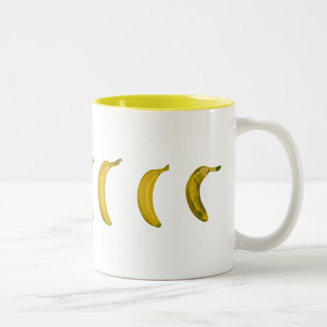 banana-skateboard Two-Tone coffee mug (Right)