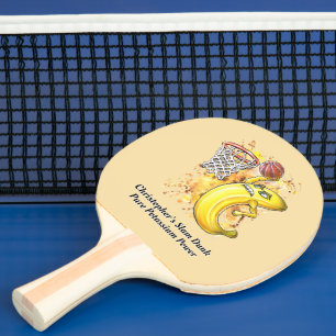 Banana Slam Dunk Energising Fruit Power Design Ping Pong Paddle
