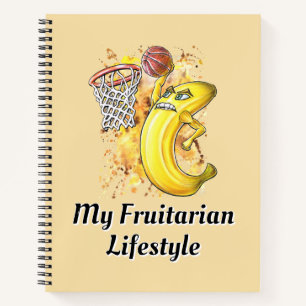 Banana Slam Dunk Shot Fruity Customisable Title Notebook
