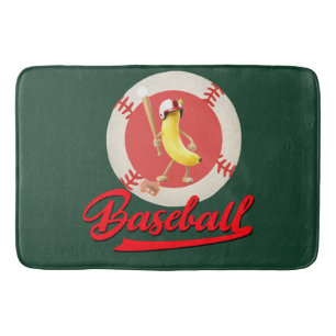 Banana Slugger Funny Baseball Custom Graphic Bath Mat
