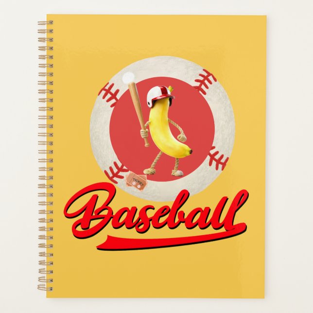 Banana Slugger Funny Baseball Custom Graphic  Planner (Front)