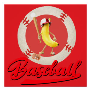 Banana Slugger Funny Baseball Custom Graphic Poster