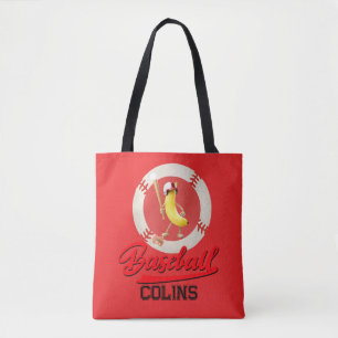 Banana Slugger Funny Baseball Custom Graphic Tote Bag