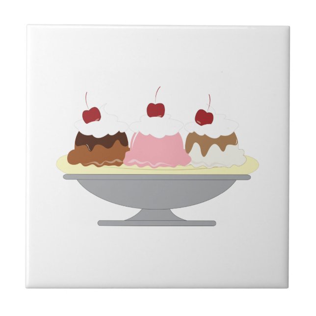 Banana Split Ceramic Tile (Front)