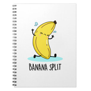 Banana Split Cute Dancing Banana Pun Notebook