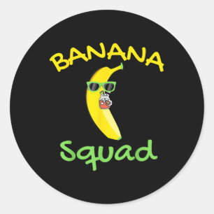 Banana Squad Food Summer Vacation Matching Fruit L Classic Round Sticker