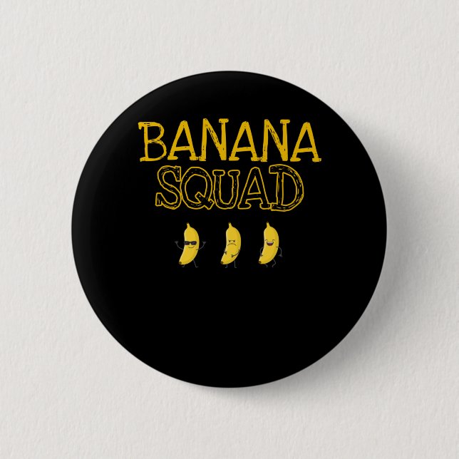 Banana Squad Happy Kawaii Cool Fruits 6 Cm Round Badge (Front)