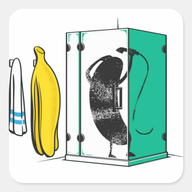 Banana  square sticker (Front)