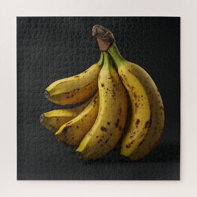 Banana Stack in a Pure Dark Black Background Jigsaw Puzzle (Vertical)