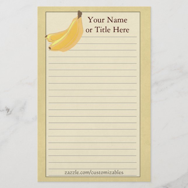 Banana Stationery (Front)