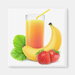 Banana strawberry shake magnet
