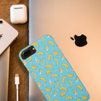 Banana Stripe Vector Pattern | Turquoise Blue