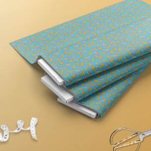 Banana Stripe Vector Pattern   Turquoise Blue Fabric