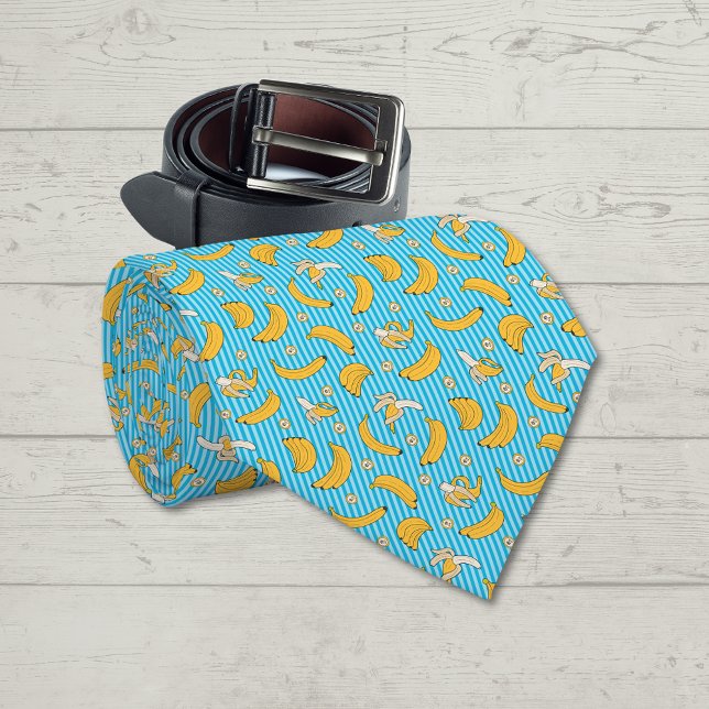 Banana Stripe Vector Pattern | Turquoise Blue Tie (Creator Uploaded)