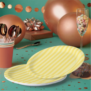 Banana Stripes Paper Plate