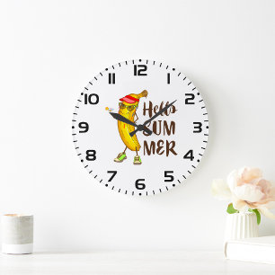 Banana Summer Large Clock
