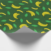 Banana Summer Yellow Green Tropical Fruits Pattern