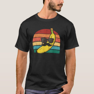Banana Sunglasses Moustache Retro Fruit Face Men B T-Shirt