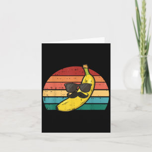Banana Sungles Moustache Retro Fruit Face Men Boys Card