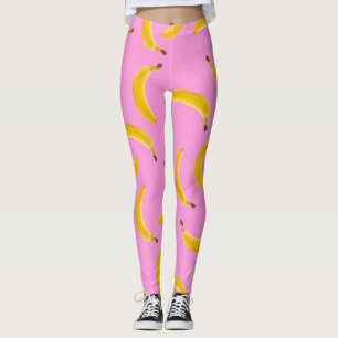 Banana Texture light pink leggings