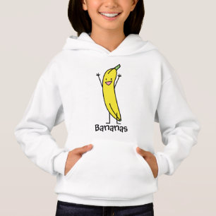 Banana that's smiling, laying down and relaxing