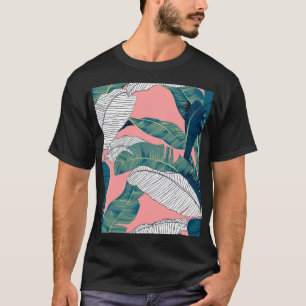 Banana Tree Botanical: Bright Red Seamless T-Shirt