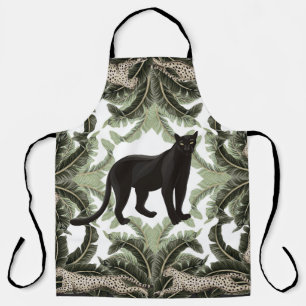 Banana Tree Cheetah Tropical Pattern Apron
