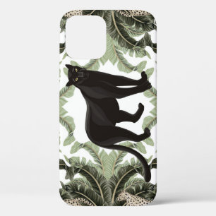 Banana Tree Cheetah Tropical Pattern iPhone 12 Case