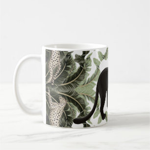 Banana Tree Cheetah Tropical Pattern Coffee Mug