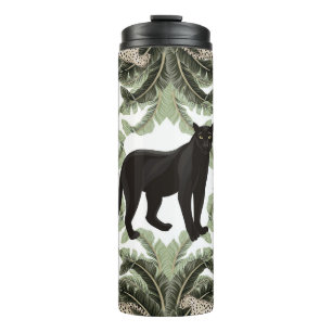 Banana Tree Cheetah Tropical Pattern Thermal Tumbler