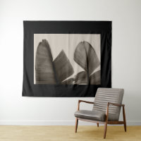 Banana Tree Leaves in Sepia