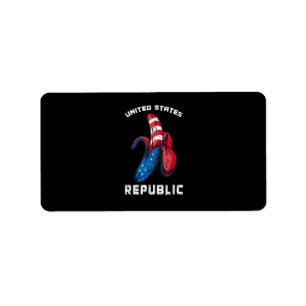 Banana US Flag Patriot America Worst United States Label