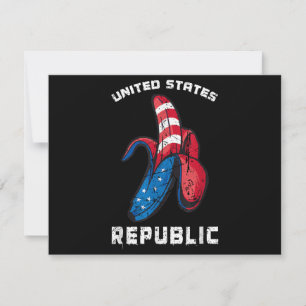 Banana US Flag Patriot America Worst United States Thank You Card